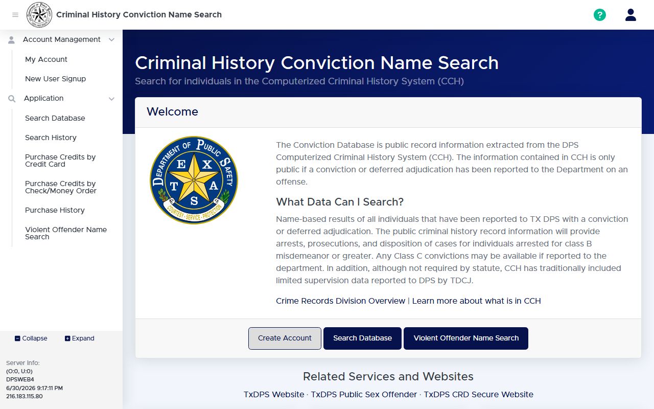 Dimmit County court records after arrest Texas DPS conviction search
